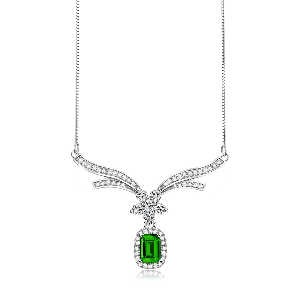 A Drop Necklace Of Elegance In Emerald